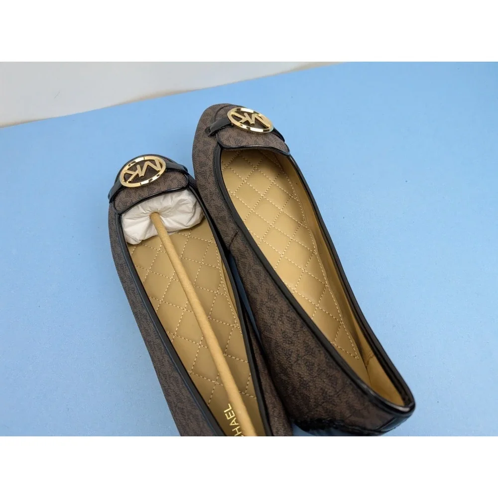 Michael Kors Lillie Moc Brown Logo w/ Gold Hardware Women's size 11